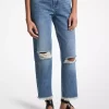 Blugi din denim uzați