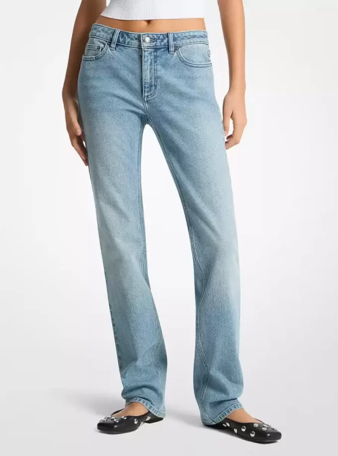 Blugi elastici din denim cu țigară Blugi elastici din denim cu țigară