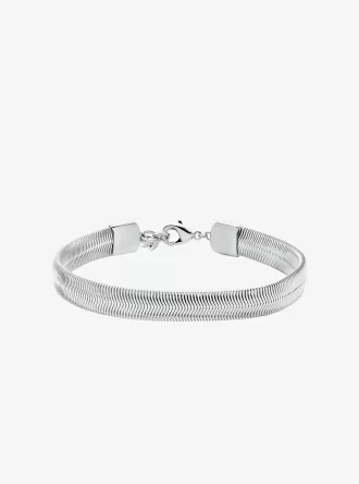 Brățară cu lanț șarpe din alamă placată cu metal prețios