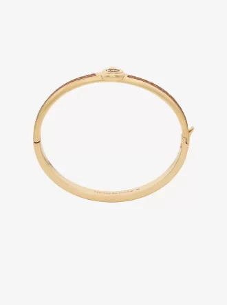 Brățară din piele cu pandantiv Lock Charm