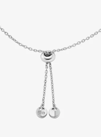 Brățară glisantă din argint placat cu metal prețios, cu pavé de halo