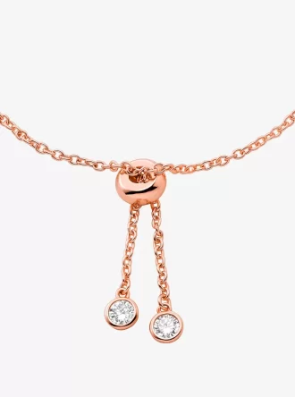 Brățară glisantă din argint sterlin placată cu metal prețios, cu lunetă