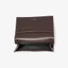 Carcasă de carduri din piele lustruită cu logo Colby în relief Carcasă de carduri din piele lustruită cu logo Colby în relief