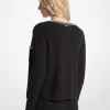 Cardigan din amestec de nailon cu ornament