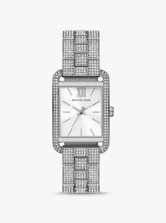 Ceas argintiu Monroe Pavé