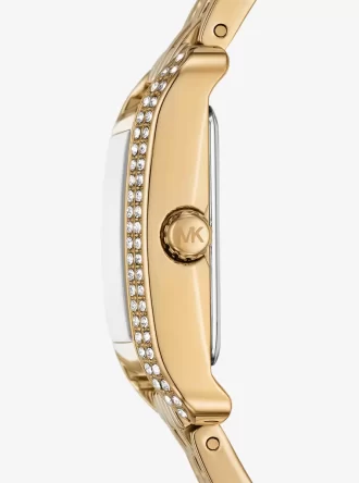 Ceas auriu Mini Monroe Pavé