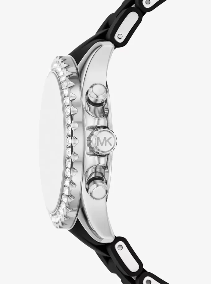 Ceas Everest supradimensionat cu pavé argintiu Ceas Everest supradimensionat cu pavé argintiu