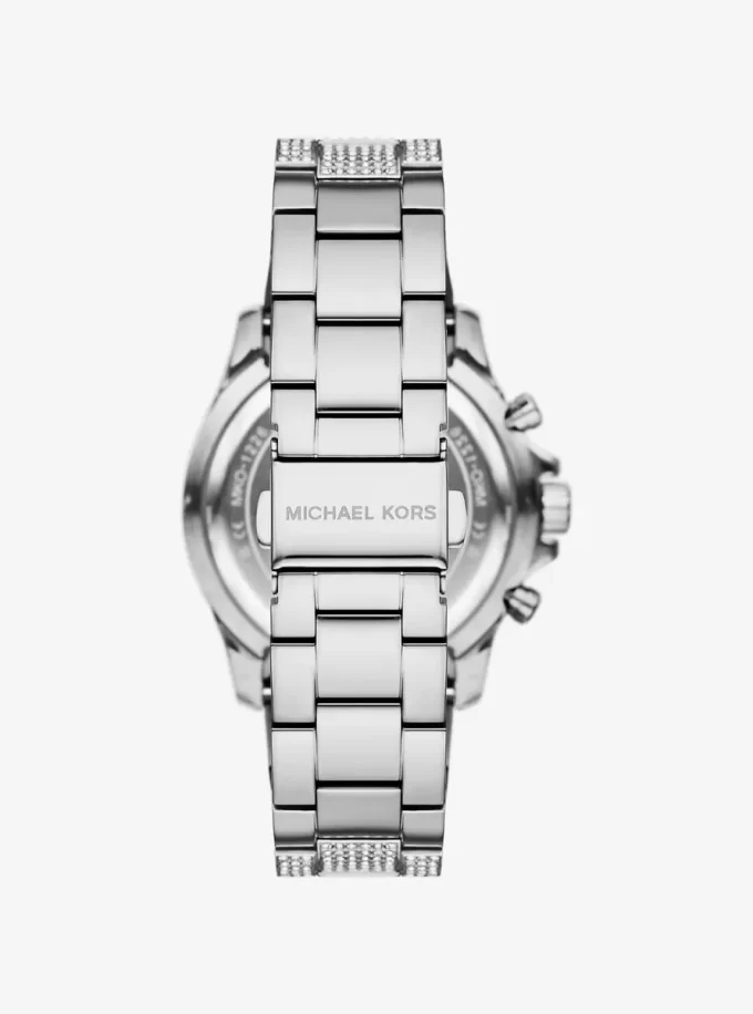 Ceas Everest supradimensionat cu pavé argintiu Ceas Everest supradimensionat cu pavé argintiu