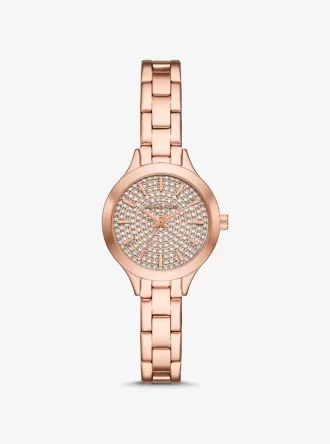 Ceas Mini Aspyn Pavé Rose Gold