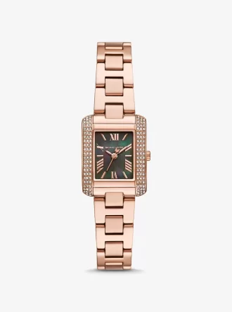 Ceas Mini Emery Pavé cu aur roz