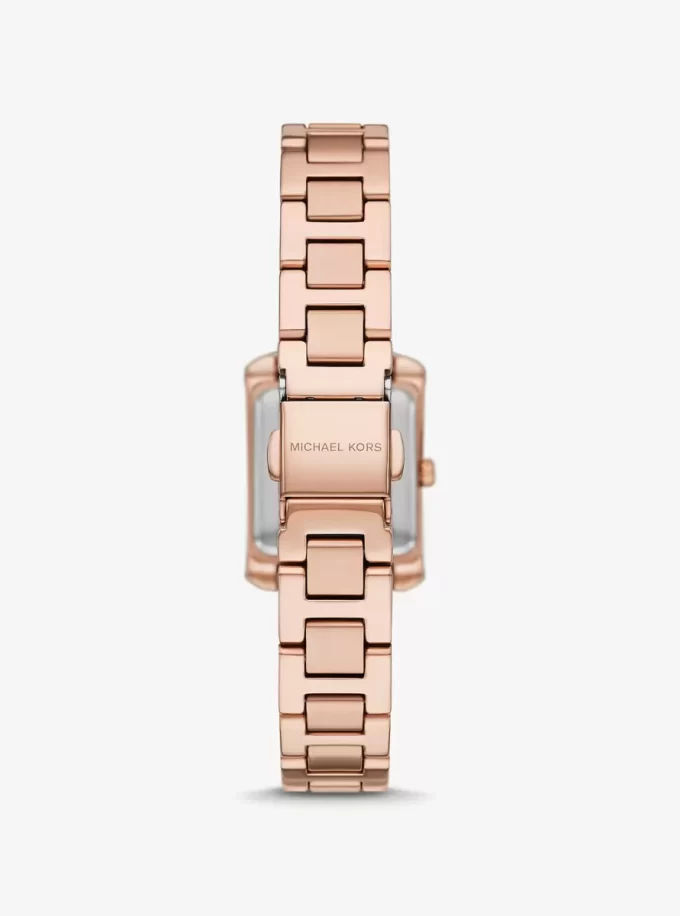 Ceas Mini Emery Pavé cu aur roz