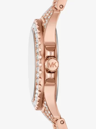 Ceas Mini Everest Pavé cu aur roz