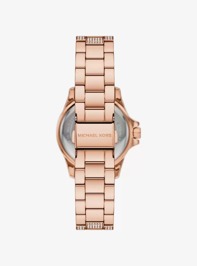 Ceas Mini Everest Pavé cu aur roz
