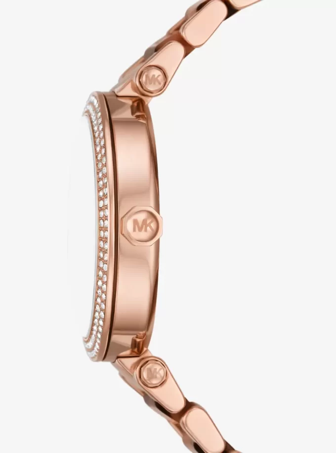 Ceas Parker Pavé Rose Gold cu acetat