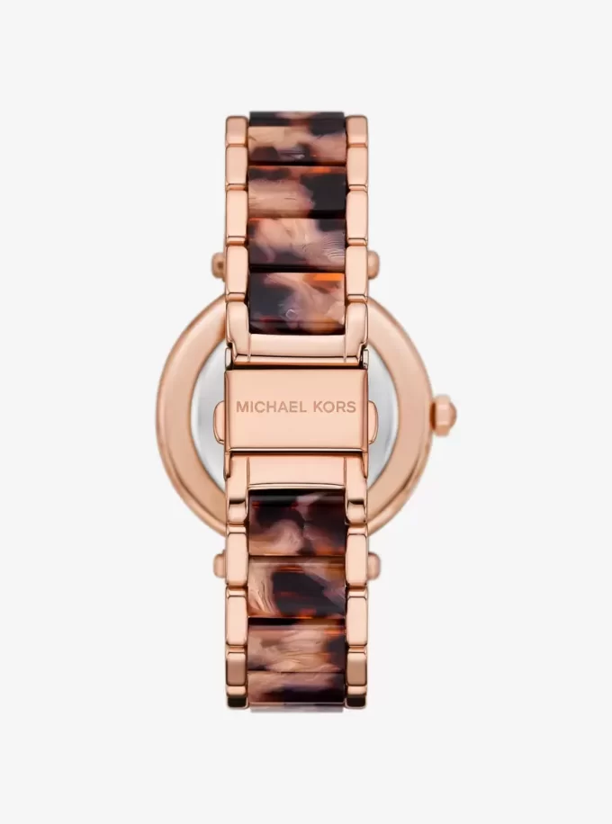 Ceas Parker Pavé Rose Gold cu acetat