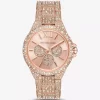 Ceas supradimensionat Camille Pavé Rose Gold