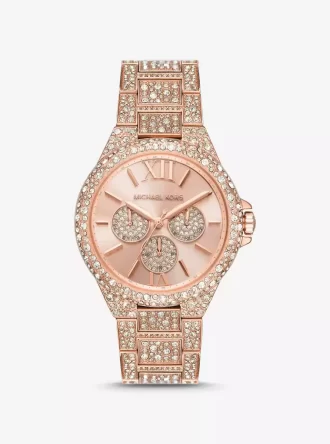 Ceas supradimensionat Camille Pavé Rose Gold