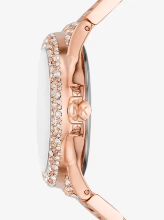 Ceas supradimensionat Camille Pavé Rose Gold