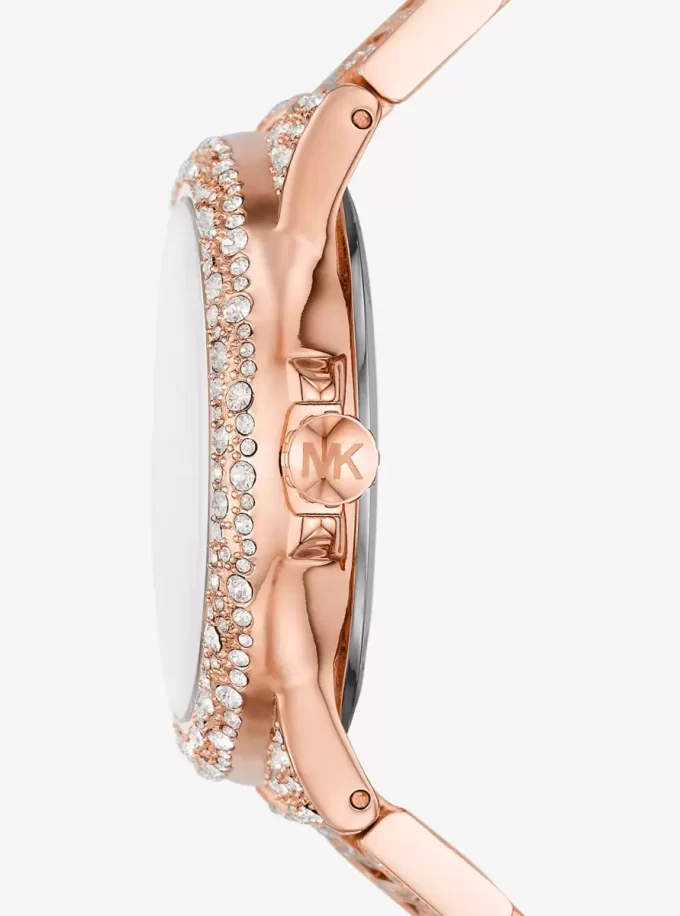 Ceas supradimensionat Camille Pavé Rose Gold