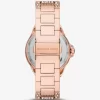 Ceas supradimensionat Camille Pavé Rose Gold