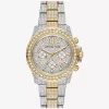 Ceas supradimensionat Everest Pavé bicolor