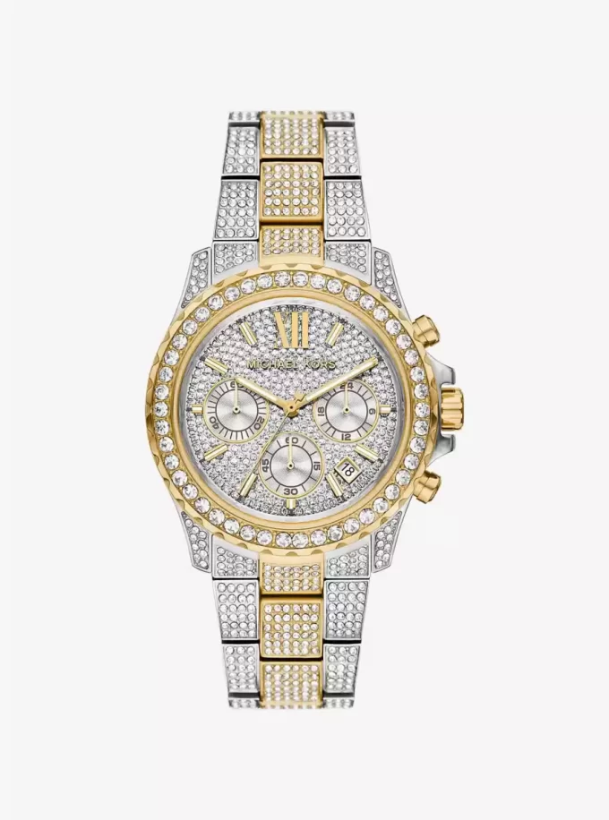 Ceas supradimensionat Everest Pavé bicolor