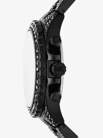 Ceas supradimensionat Everest Pavé Black-tone