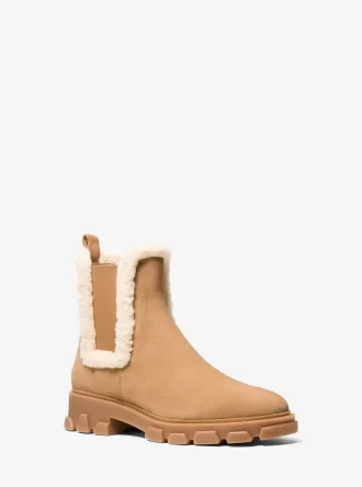 Cizmă Ridley din piele întoarsă și piele sintetică de shearling