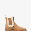 Cizmă Ridley din piele întoarsă și piele sintetică de shearling