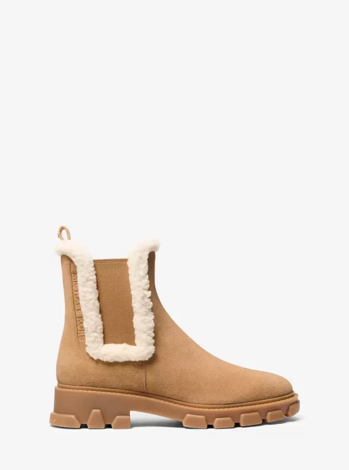 Cizmă Ridley din piele întoarsă și piele sintetică de shearling