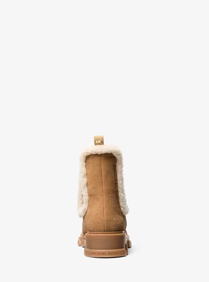 Cizmă Ridley din piele întoarsă și piele sintetică de shearling
