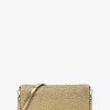 Clutch Jet Set Mediu din piele metalică Clutch Jet Set Mediu din piele metalică