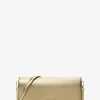 Clutch Jet Set Mediu din piele metalică cu ornament Clutch Jet Set Mediu din piele metalică cu ornament