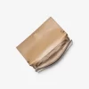 Clutch Jet Set Mediu din piele metalică cu ornament Clutch Jet Set Mediu din piele metalică cu ornament