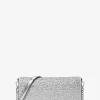 Clutch mediu din piele cu ornament Jet Set Clutch mediu din piele cu ornament Jet Set
