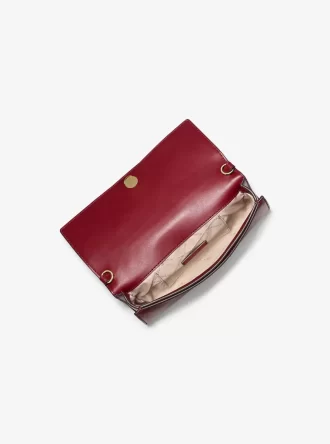 Clutch mediu din piele Jet Set