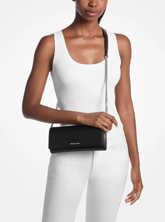 Clutch mediu din piele Jet Set Clutch mediu din piele Jet Set