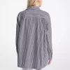Cămașă supradimensionată din poplin de bumbac cu dungi Cămașă supradimensionată din poplin de bumbac cu dungi