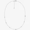Colier din argint sterling placat cu metal prețios, cu zirconiu cubic
