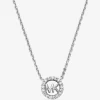 Colier Fulton din argint placat cu metal prețios și logo pavé