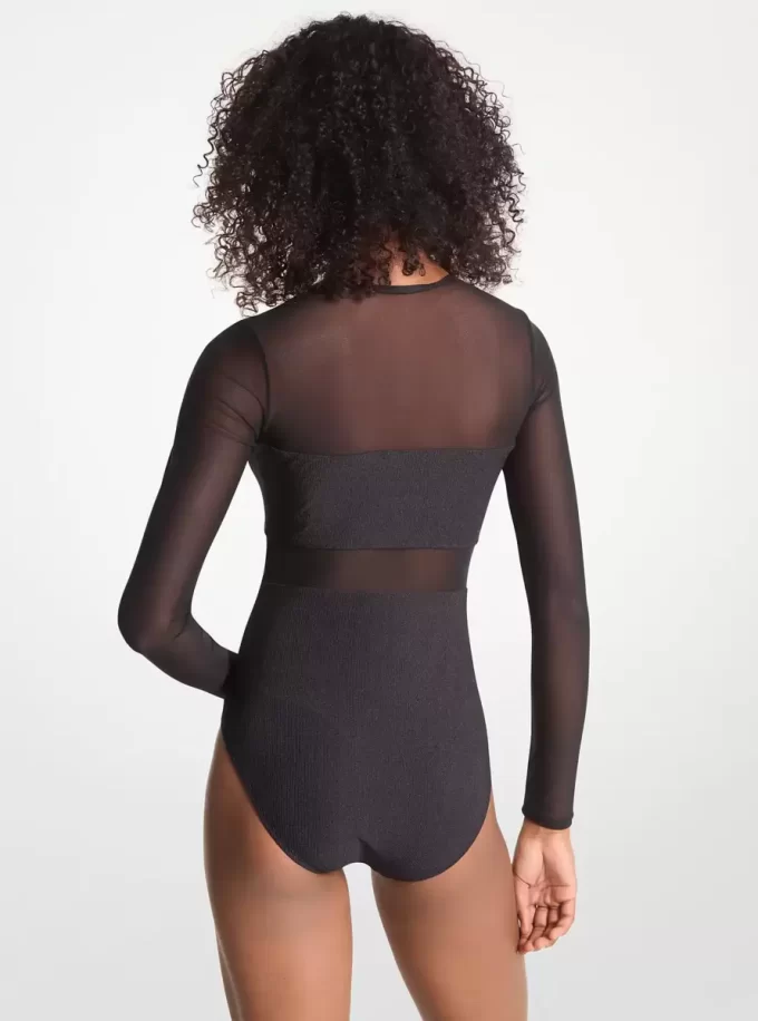Costum de baie cu fermoar din nailon elastic Costum de baie cu fermoar din nailon elastic