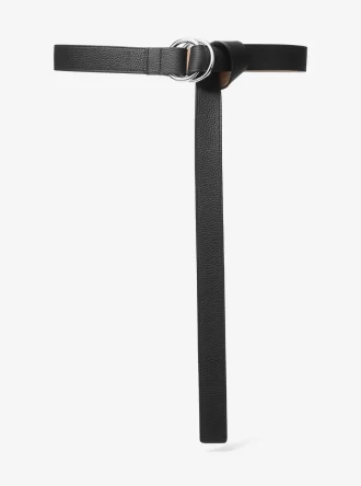 Curea din piele granulată cu inel dublu Curea din piele granulată cu inel dublu