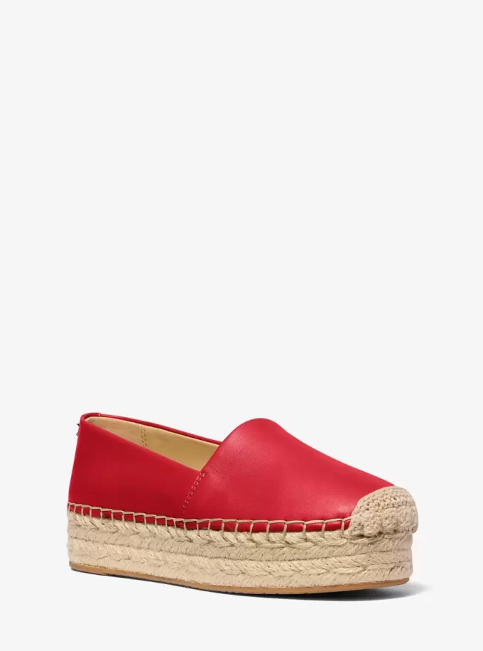 Espadrile cu platformă din piele Lynn