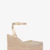 Espadrile cu platformă Larissa din pânză metalică