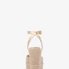 Espadrile cu platformă Larissa din pânză metalică