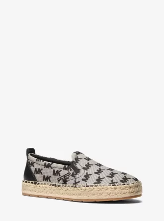 Espadrile jacquard cu logo Emory