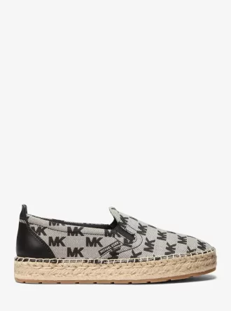 Espadrile jacquard cu logo Emory