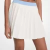 Fustă mini plisată din tricot elastic