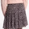 Fustă în straturi cu imprimeu floral Georgette Fustă în straturi cu imprimeu floral Georgette