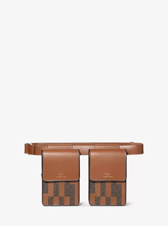 Geantă ASHYA X MICHAEL KORS Saga Signature And Leather Multi